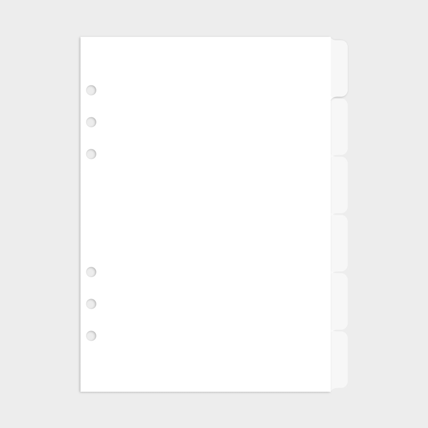 Intercalaires blancs transparents