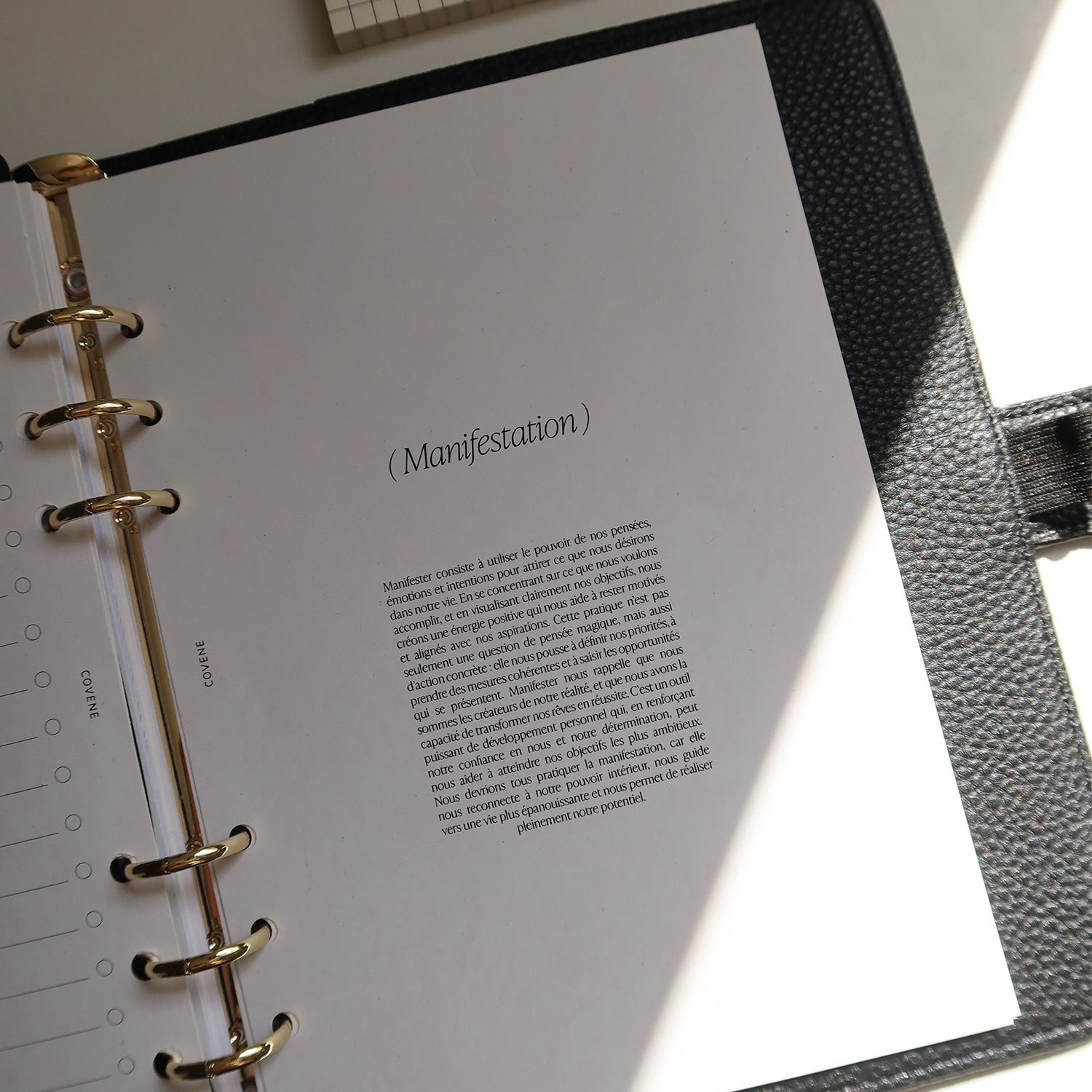 Couverture d'agenda noire