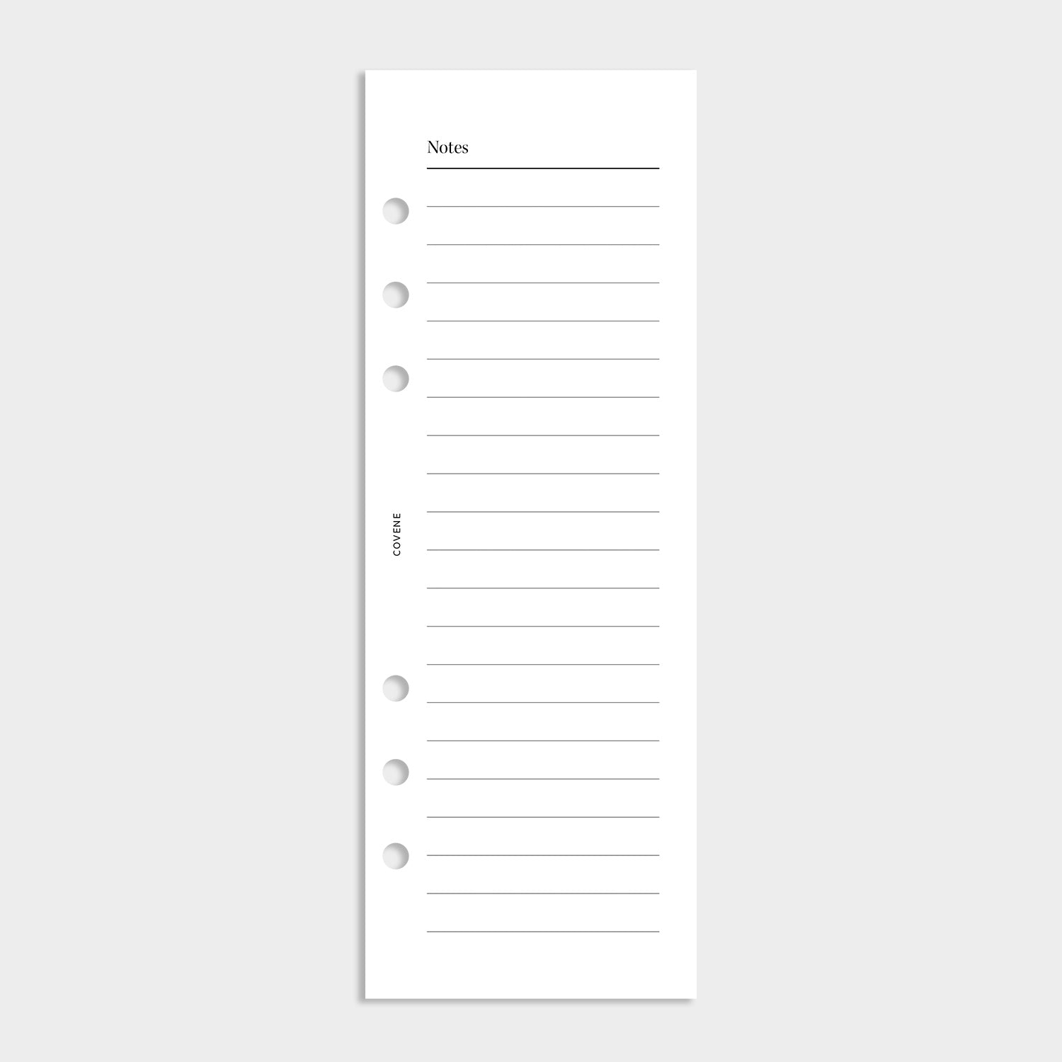 Demi-page notes