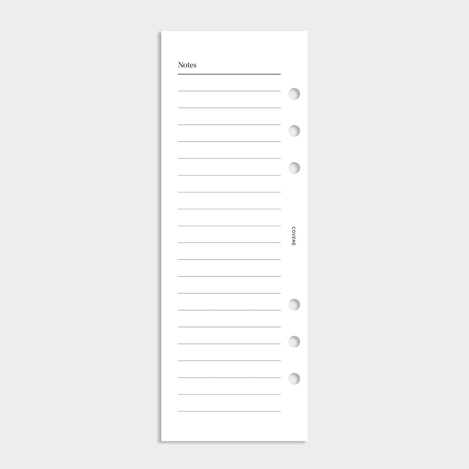 Demi-page notes