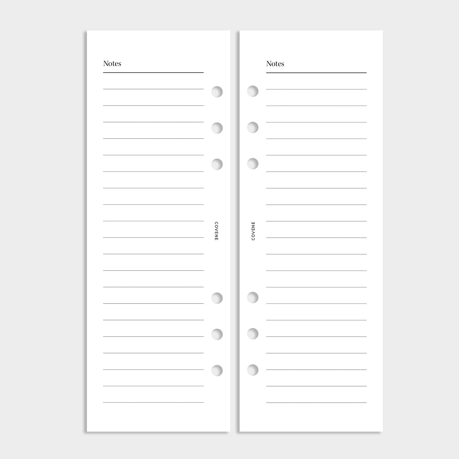 Demi-page notes