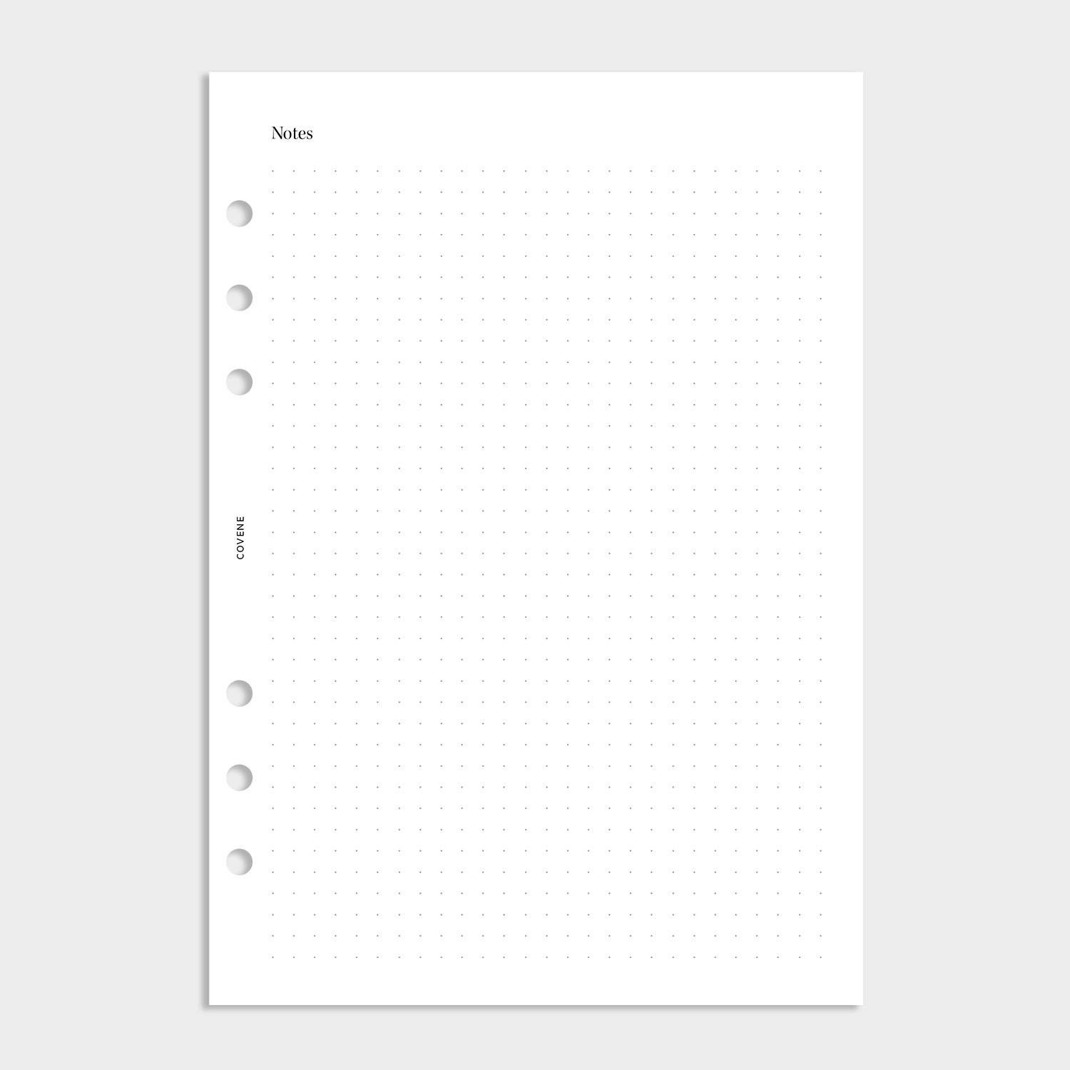 Recharge notes pointillés