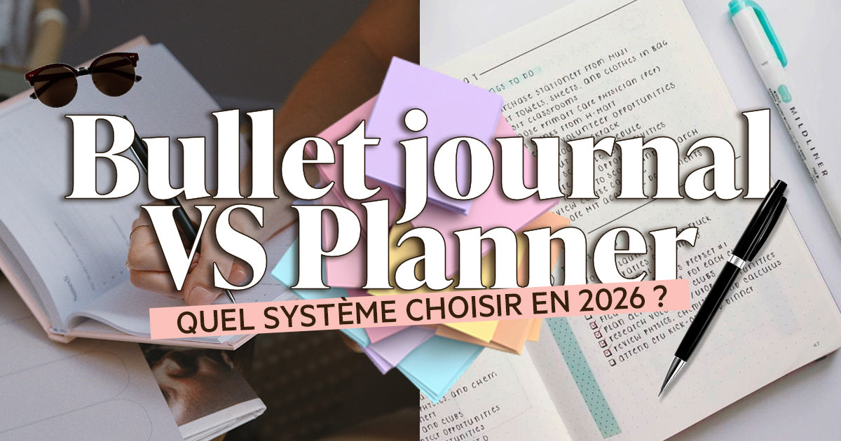Comment s'organiser en 2026 entre liberté créative et structure efficace ? Explorez les différences entre bullet journal et planner, et découvrez pourquoi l'approche hybride est la clé pour ne plus laisser vos projets à moitié chemin. Image