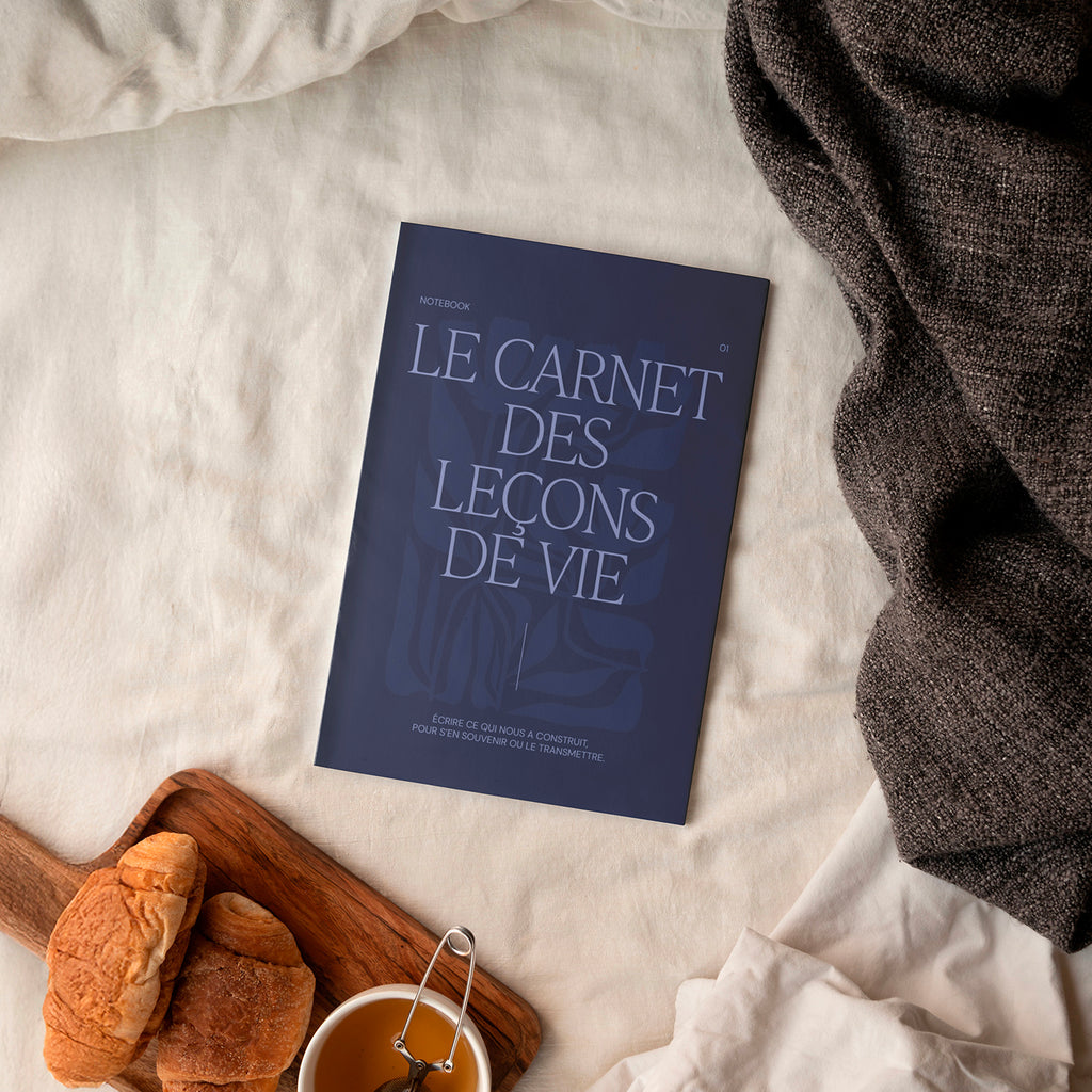 Carnet A5, carnet de notes, le carnet des leçons de vie, notebook, introspection. Écrire ce qui nous a construit, pour s'en souvenir ou le transmettre