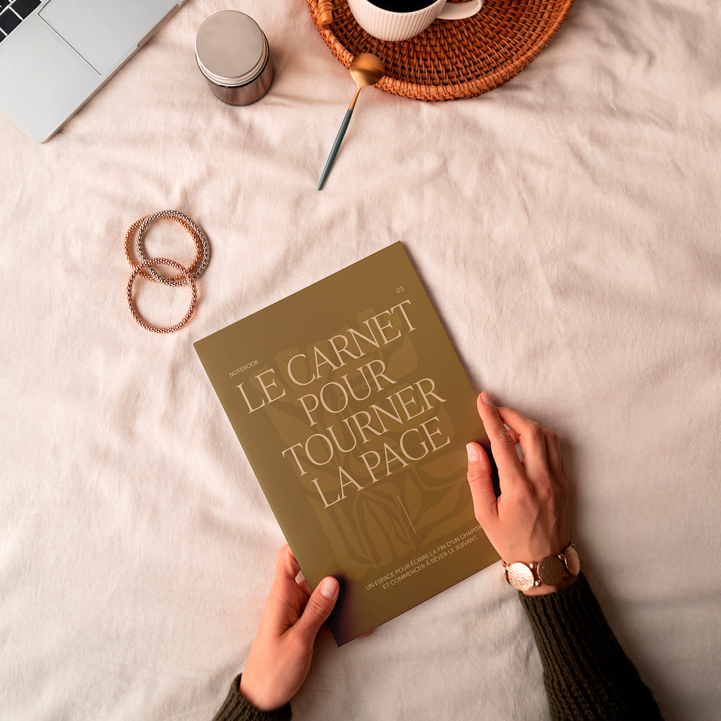 Carnet A5, carnet de notes, le carnet pour tourner la page, notebook, introspection. Un espace pour écrire la fin d'un chapitre, et commencer à rêver le suivant.