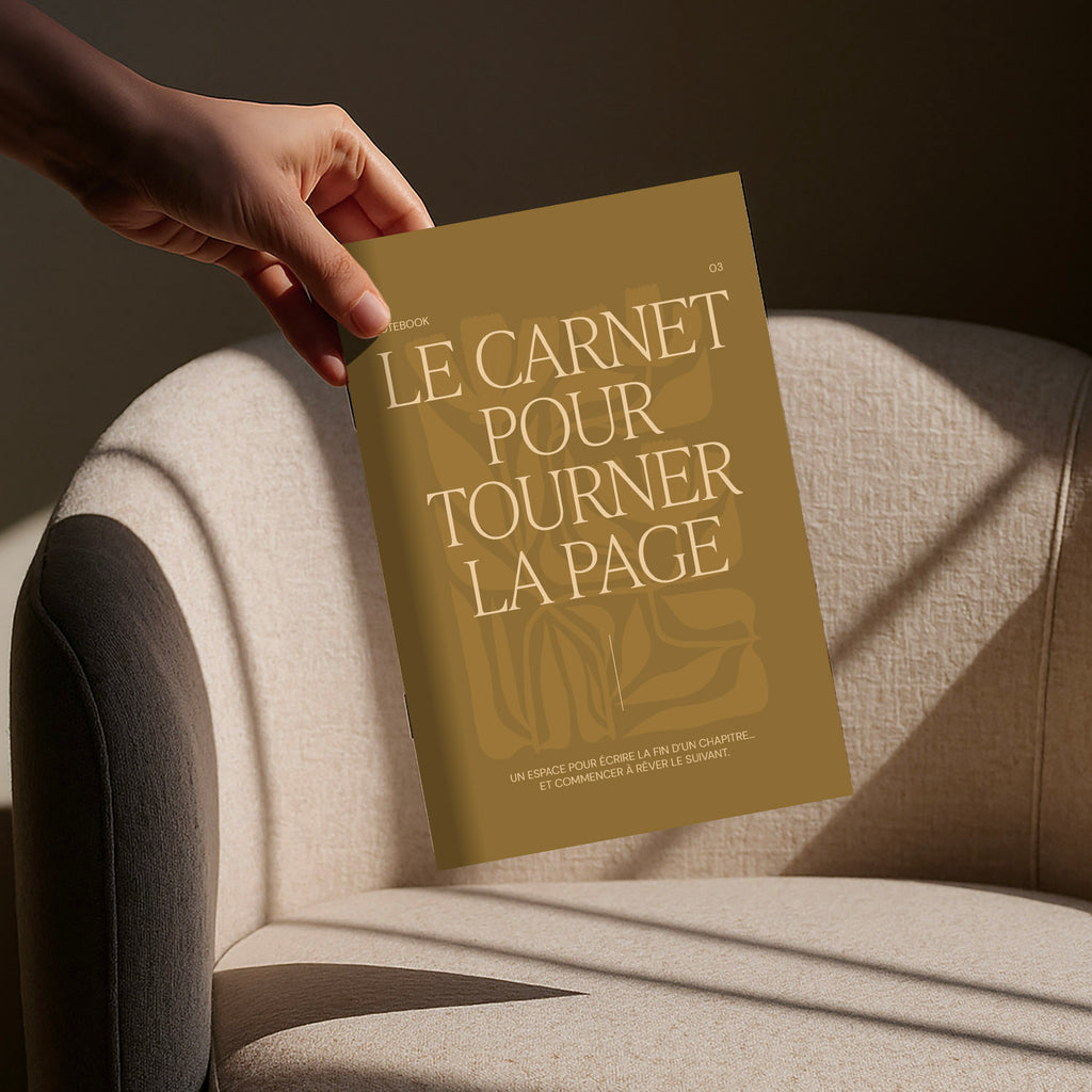 Carnet A5, carnet de notes, le carnet pour tourner la page, notebook, introspection. Un espace pour écrire la fin d'un chapitre et commencer à rêver le suivant.