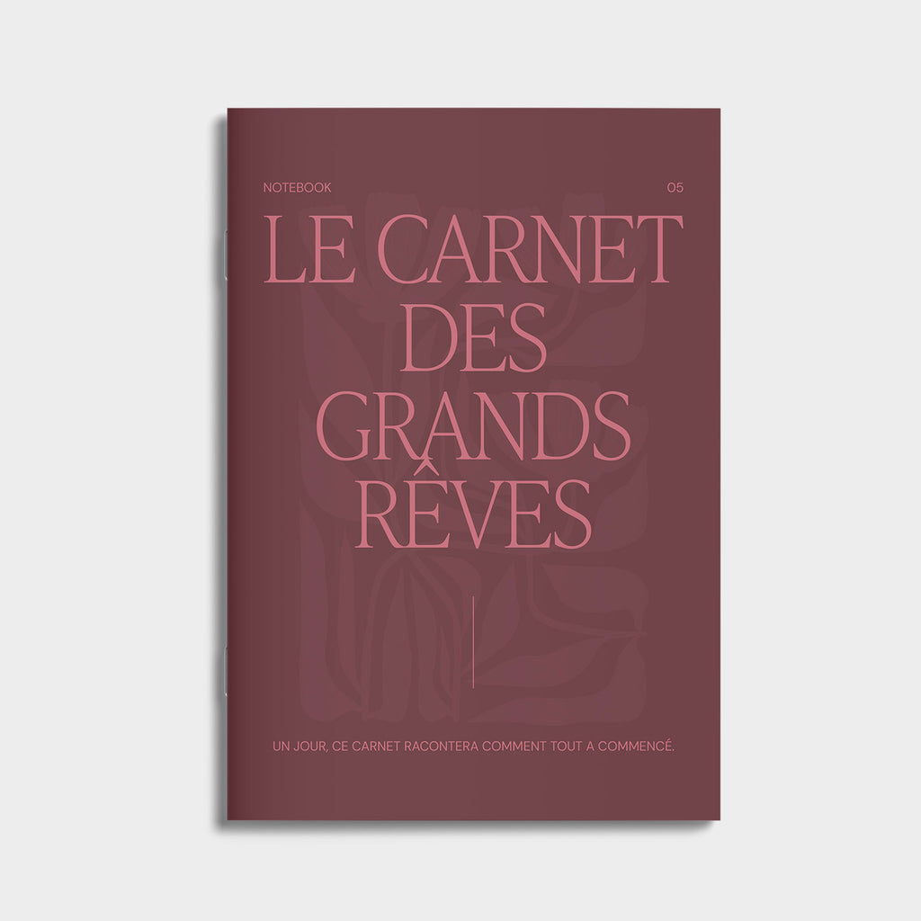 Carnet A5, carnet de notes, le carnet des grands rêves notesbook, introspection. Un jour ce carnet racontera comment tout à commencé