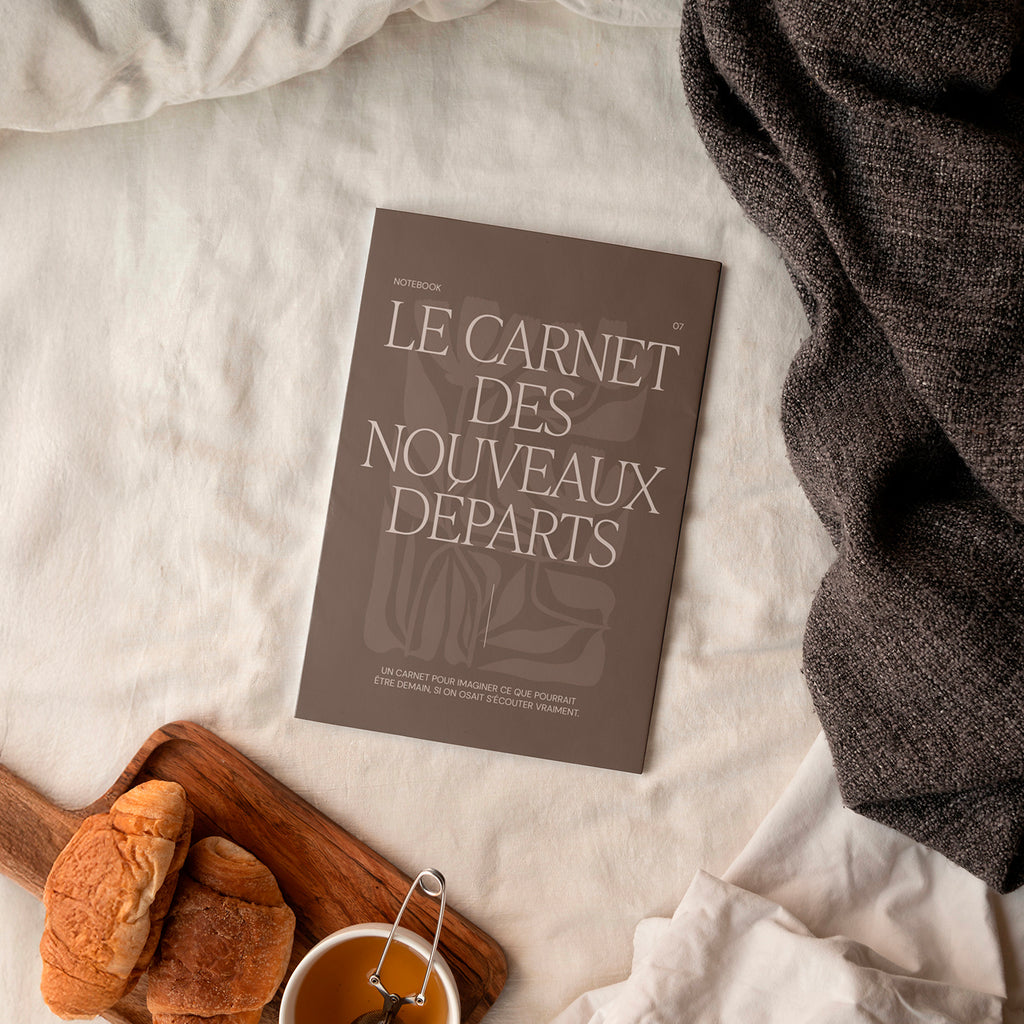Carnet A5, carnet de notes, le carnet des nouveaux départs, notebook, introspection. un carnet pour imaginer ce que pourrait être demain, si on osait s'écouter vraiment
