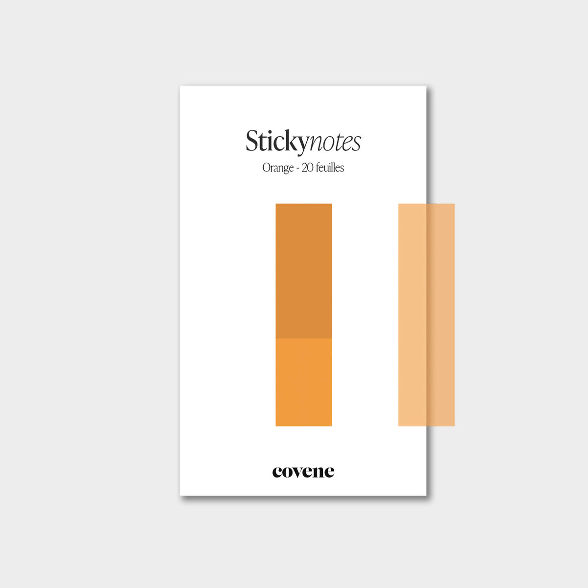 Post-it, notes adhésives colorées, sticky notes : couleur orange jaune - 20 feuilles