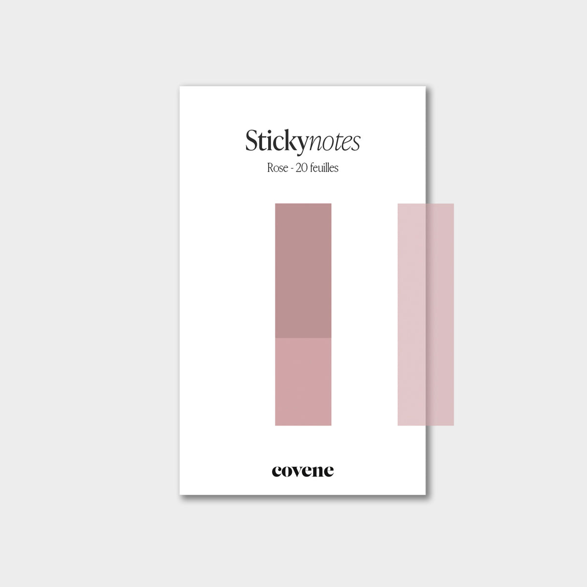 Post-it, notes adhésives colorées, sticky notes : couleur rose- 20 feuilles