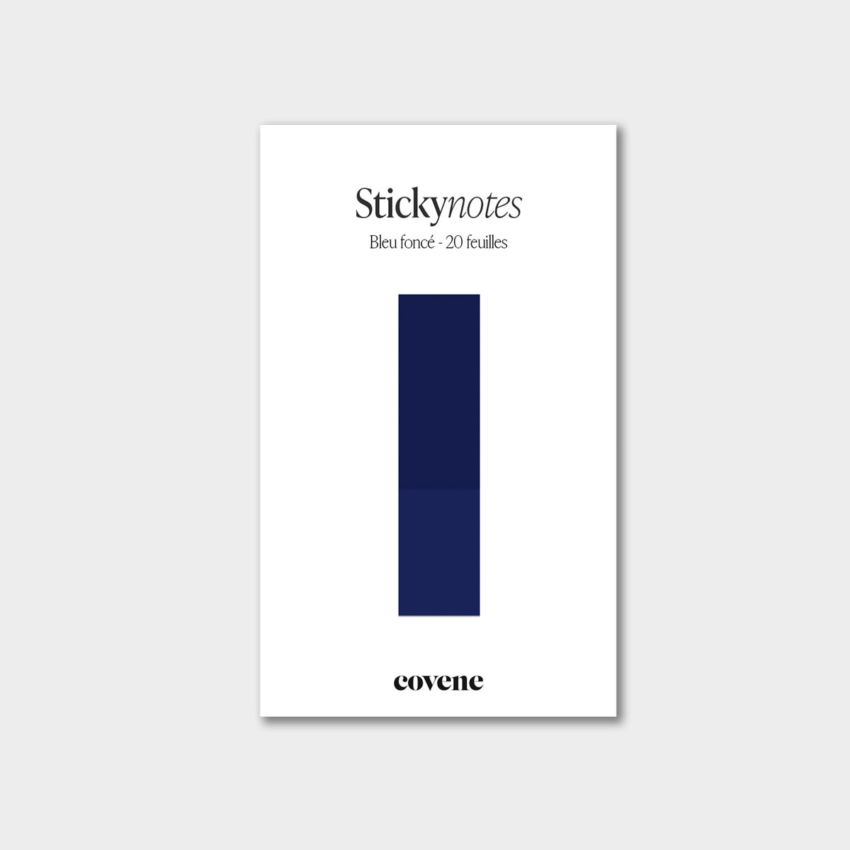 Post-it, notes adhésives colorées, sticky notes : couleur bleu foncé - 20 feuilles