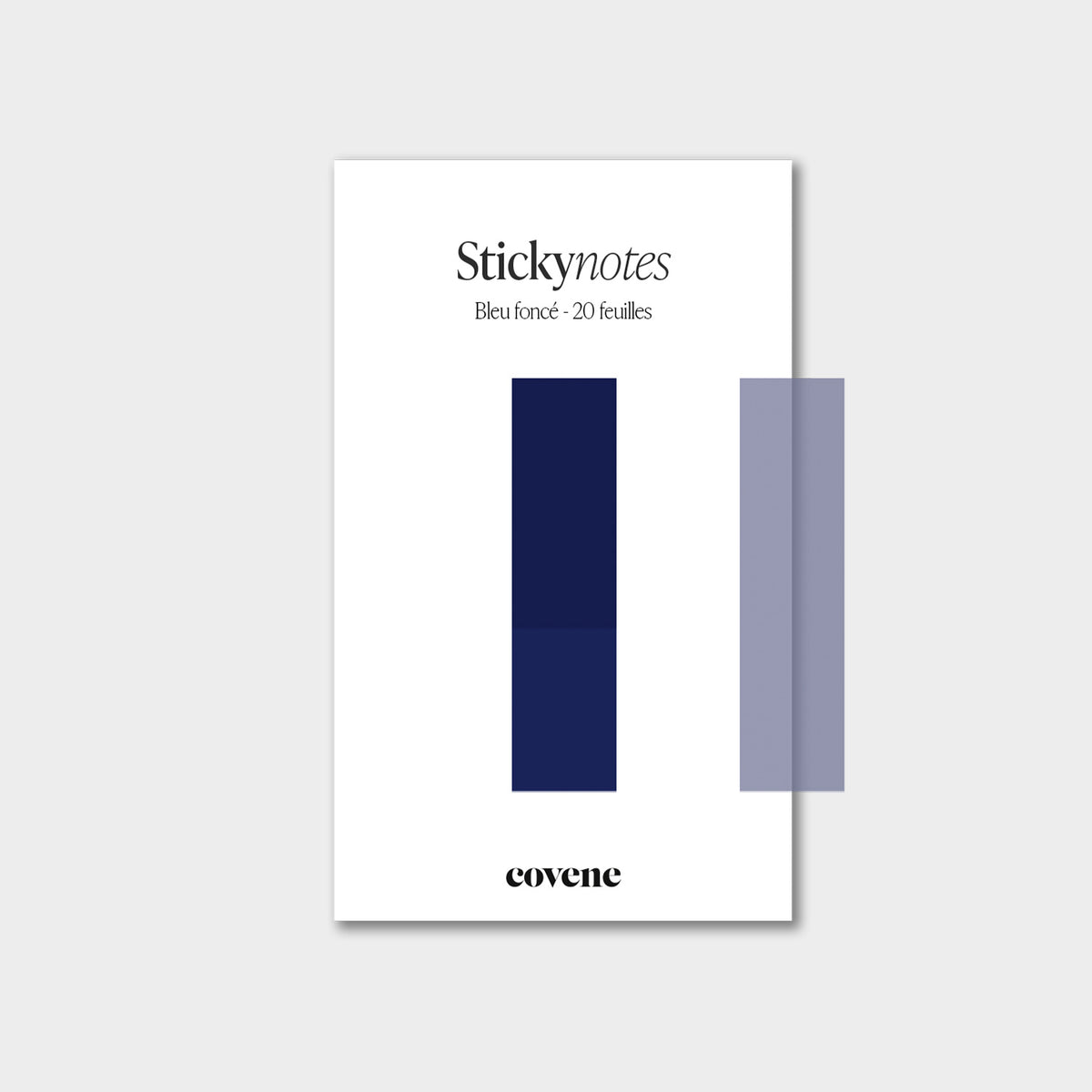 Post-it, notes adhésives colorées, sticky notes : couleur bleu foncé - 20 feuilles