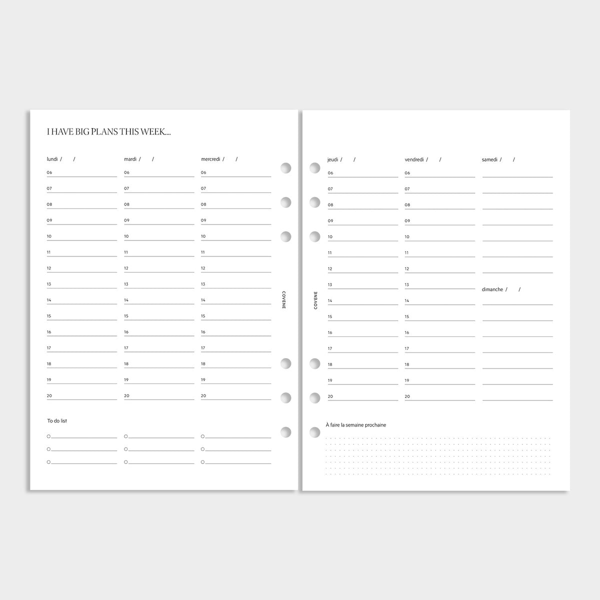 Daily flow : organisation quotidienne