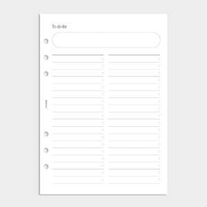 Recharge To do list