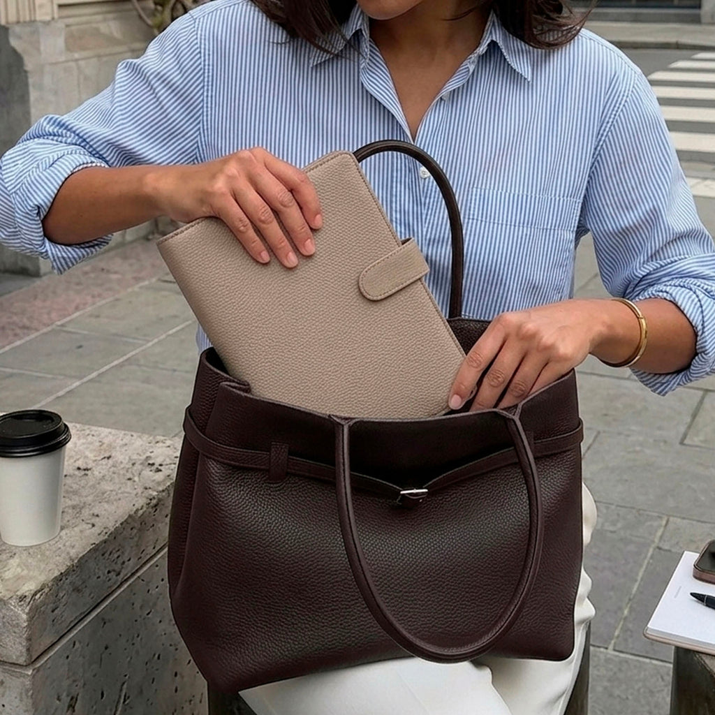 agenda beige qui rentre dans un sac à main