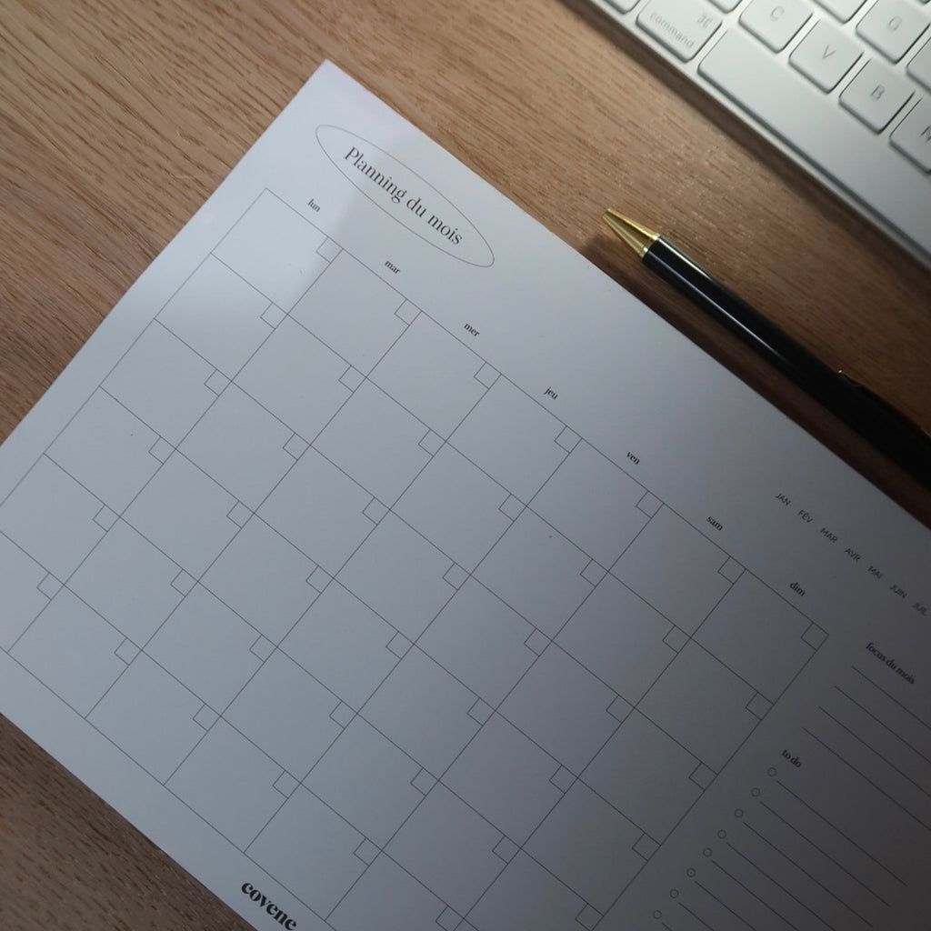 Calendrier mensuel - imparfait