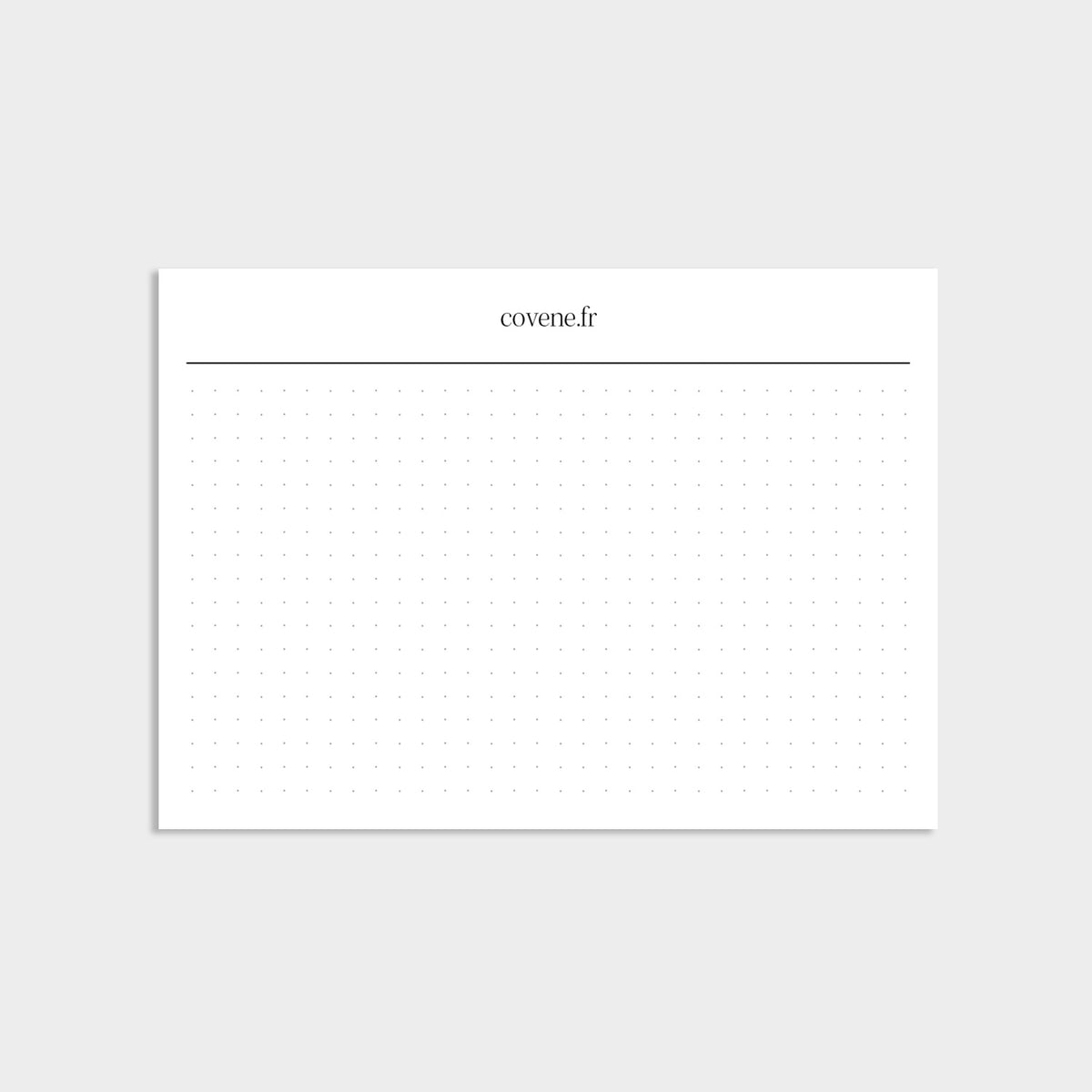 cartes notes pointillés à insérer dans le porte cartes de l'agenda sur-mesure. Bullet point