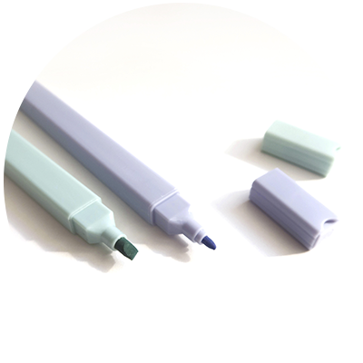 feutres surligneurs pastel double pointe