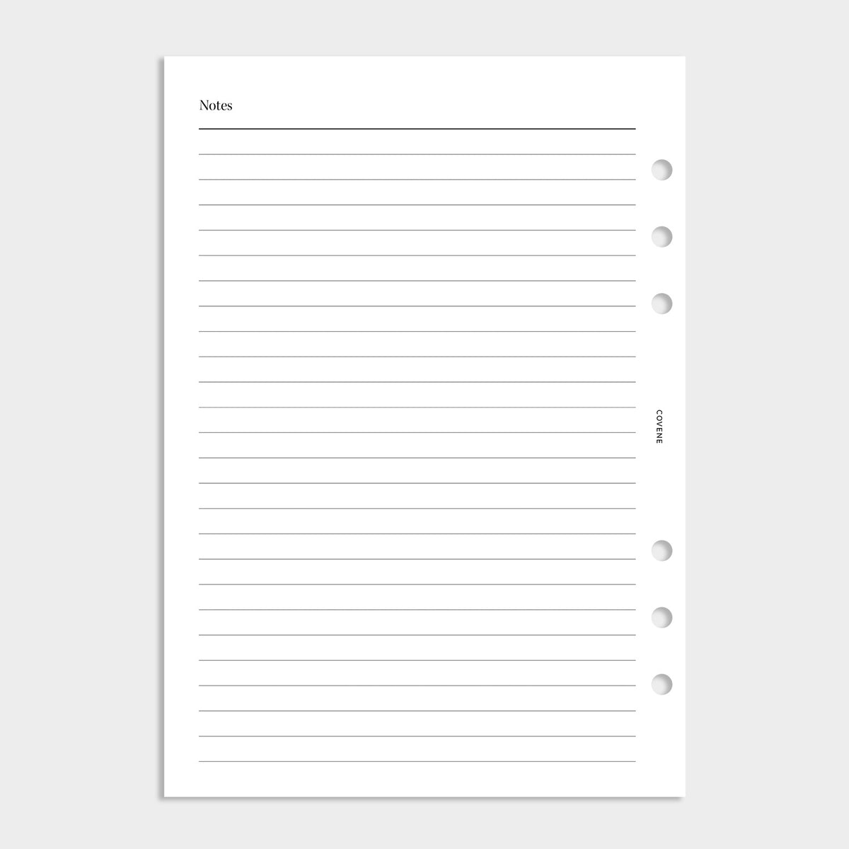 Recharge notes lignées