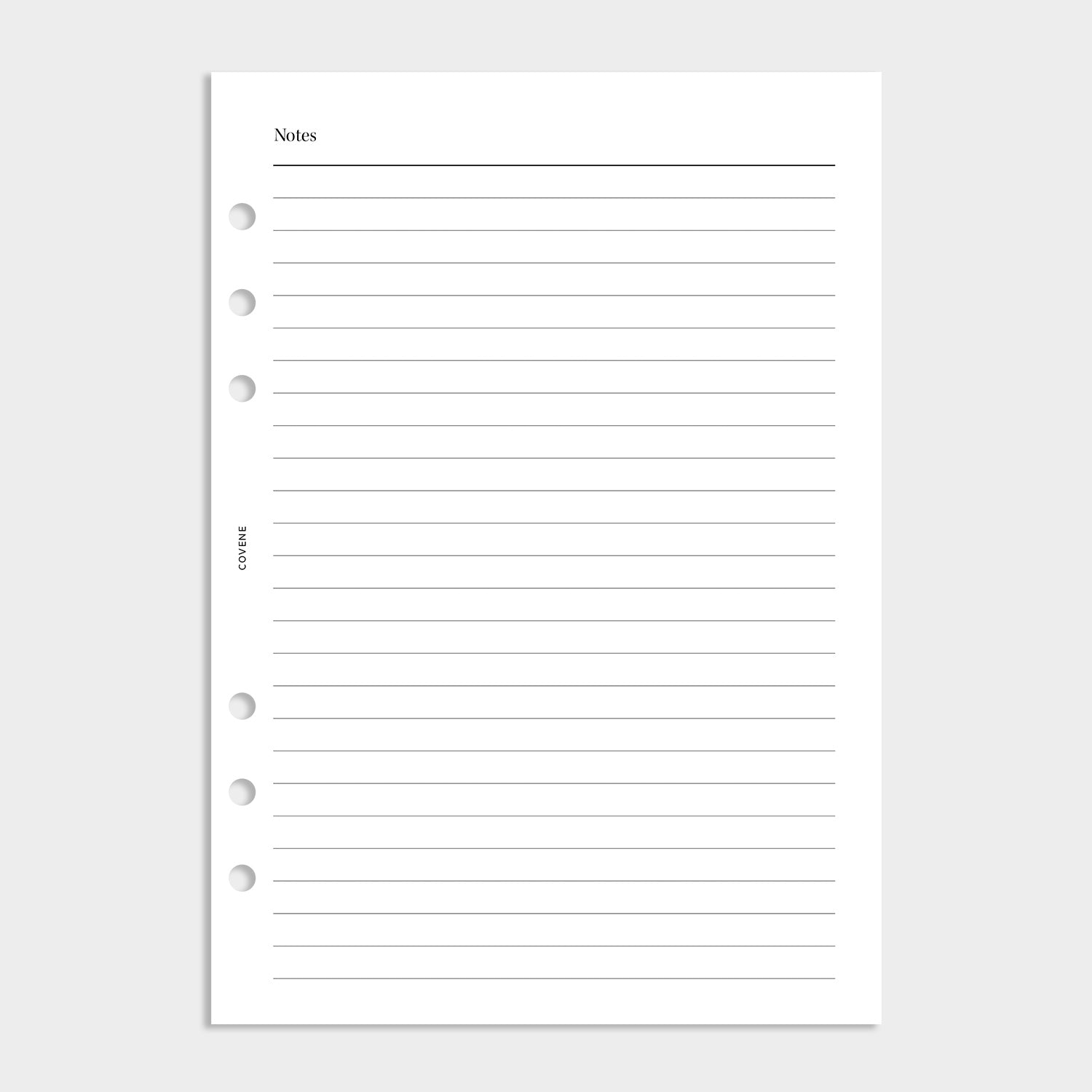 Insert notes - lignes