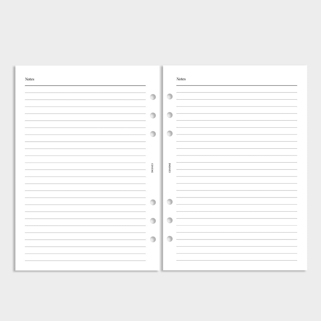 Recharge notes lignées