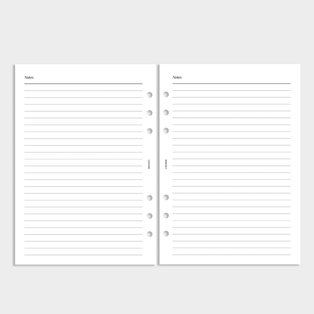 Recharge notes lignées