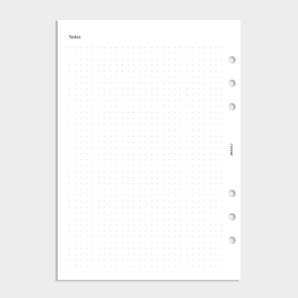 Recharge notes pointillés