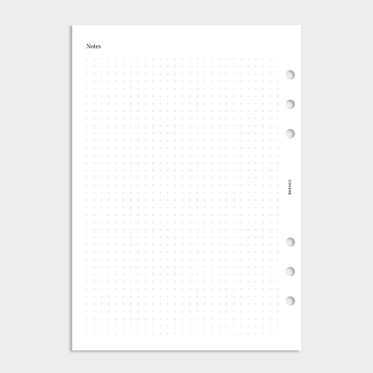 Recharge notes pointillés