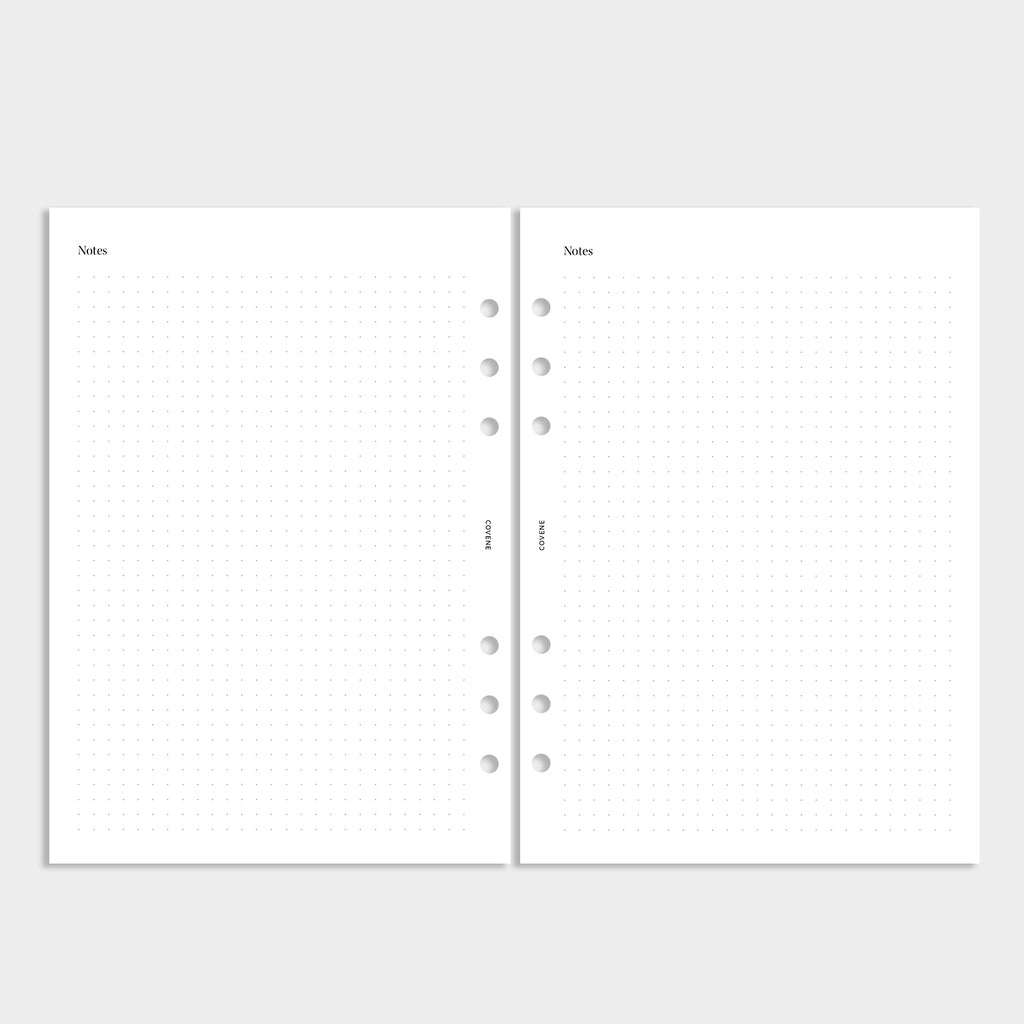 Recharge notes pointillés