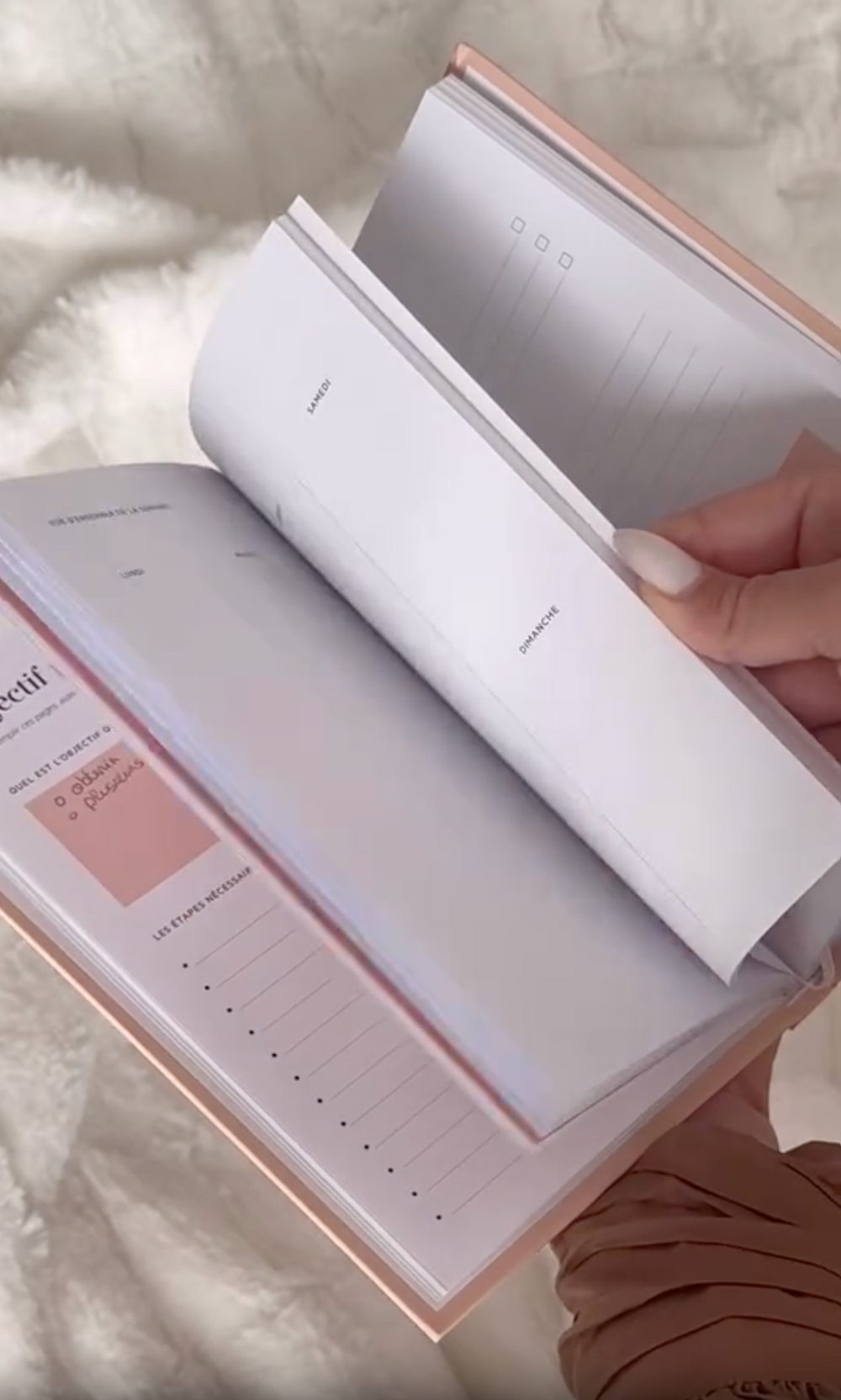ugc - planner focus carnet de productivité unboxing - objectifs
