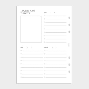 Recharge semainier - To Do List