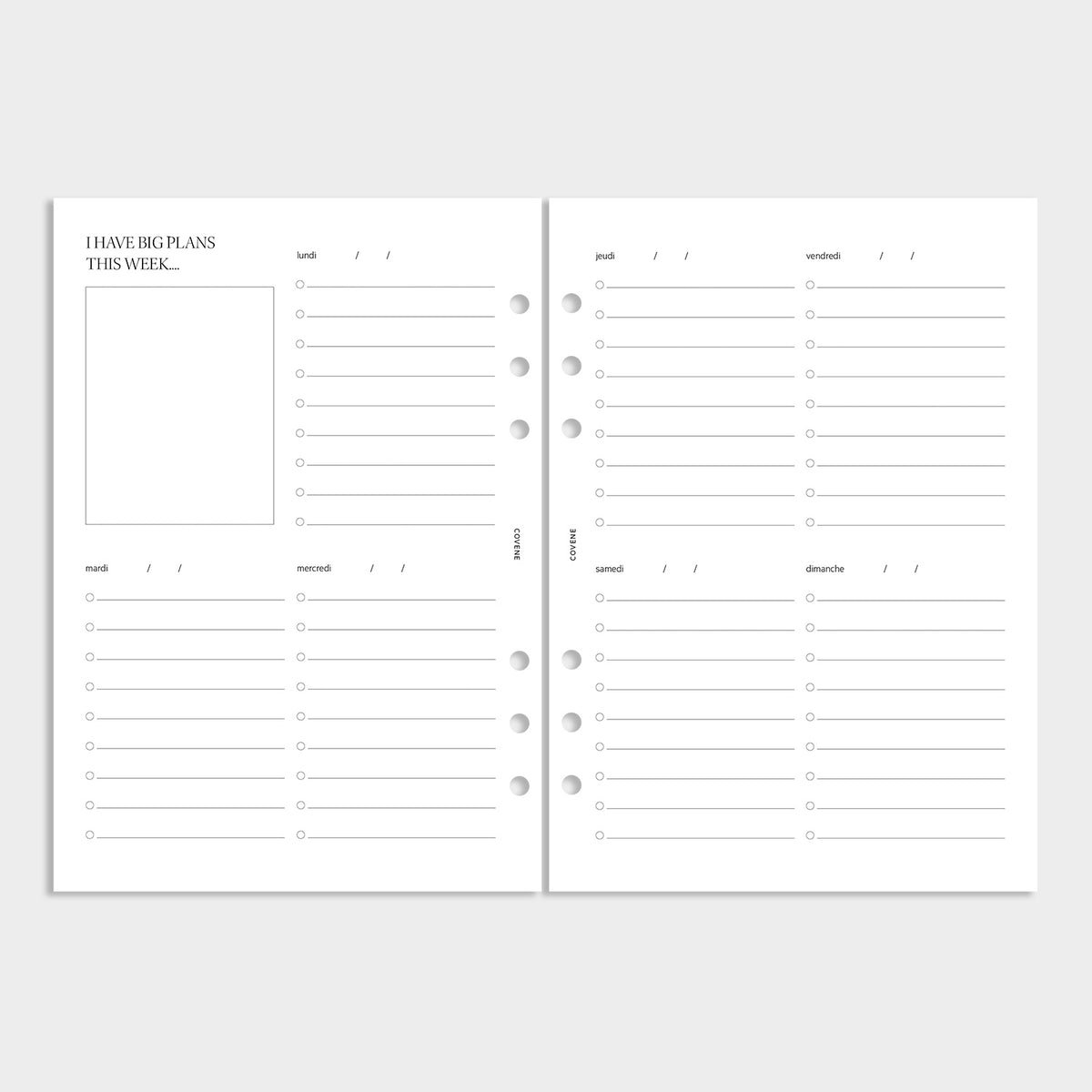 Recharge semainier - To Do List