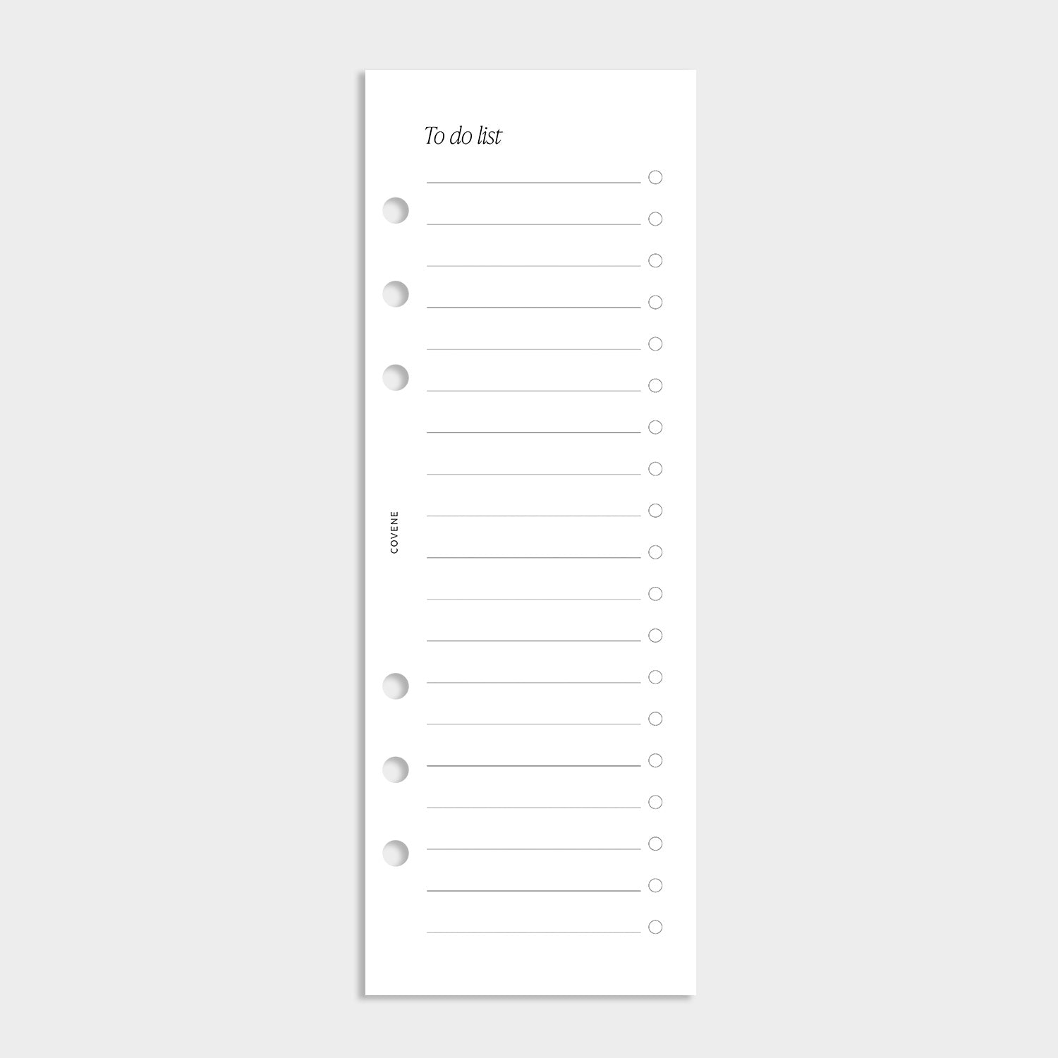 Demi-page To Do List