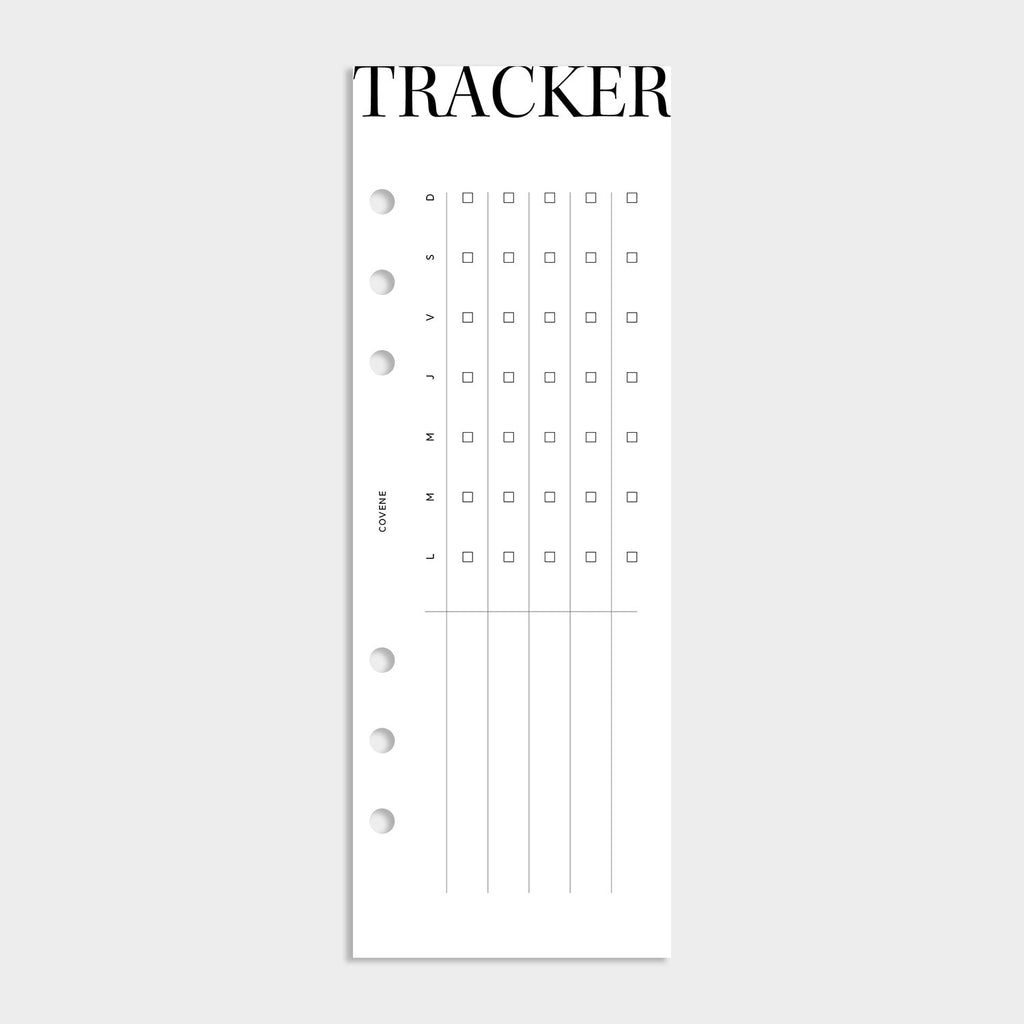 demi page tracker d'habitudes du lundi au dimanche
