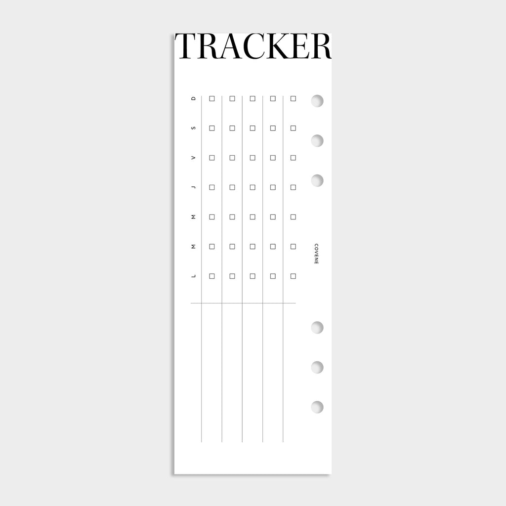 demi-pages pour agenda 6 anneaux, recharge tracker d'habitudes, recto verso